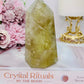 Amazing Smokey Citrine ‘Wing’ Print Tower with Rainbows 359grams