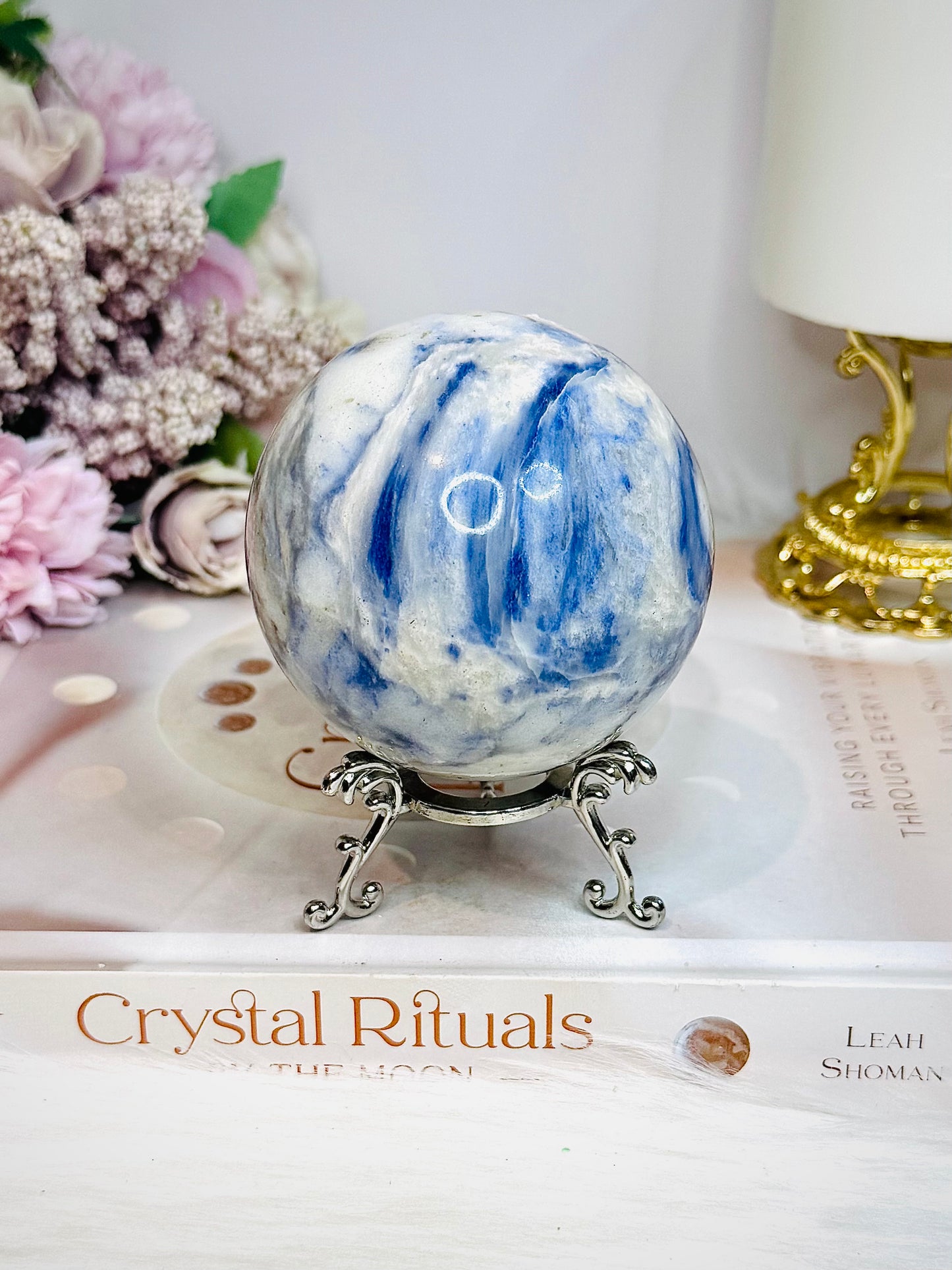 Large Afghanite Sphere on Stand 437g