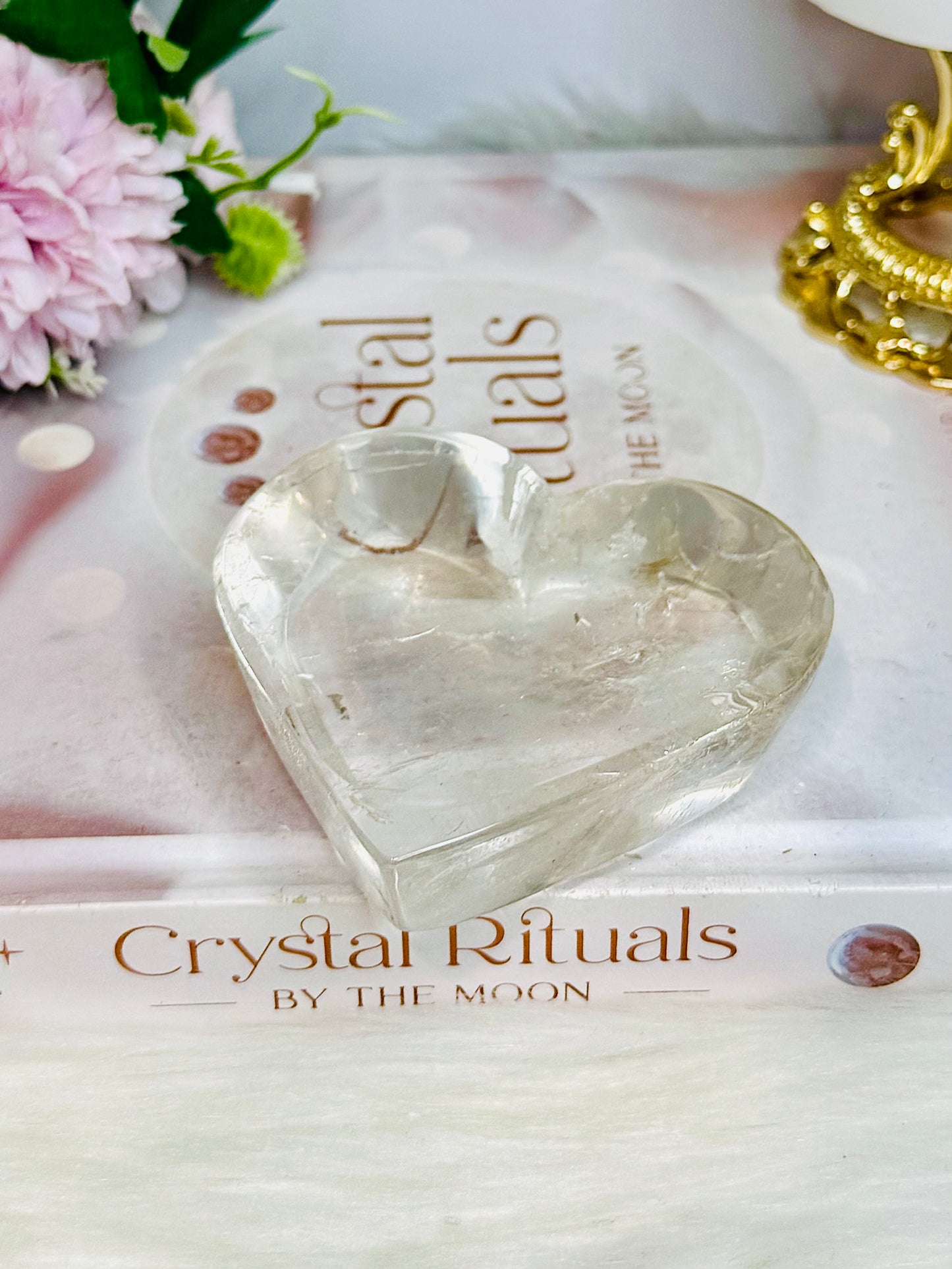 Clear Quartz Chunky Heart Bowl 7.5cm