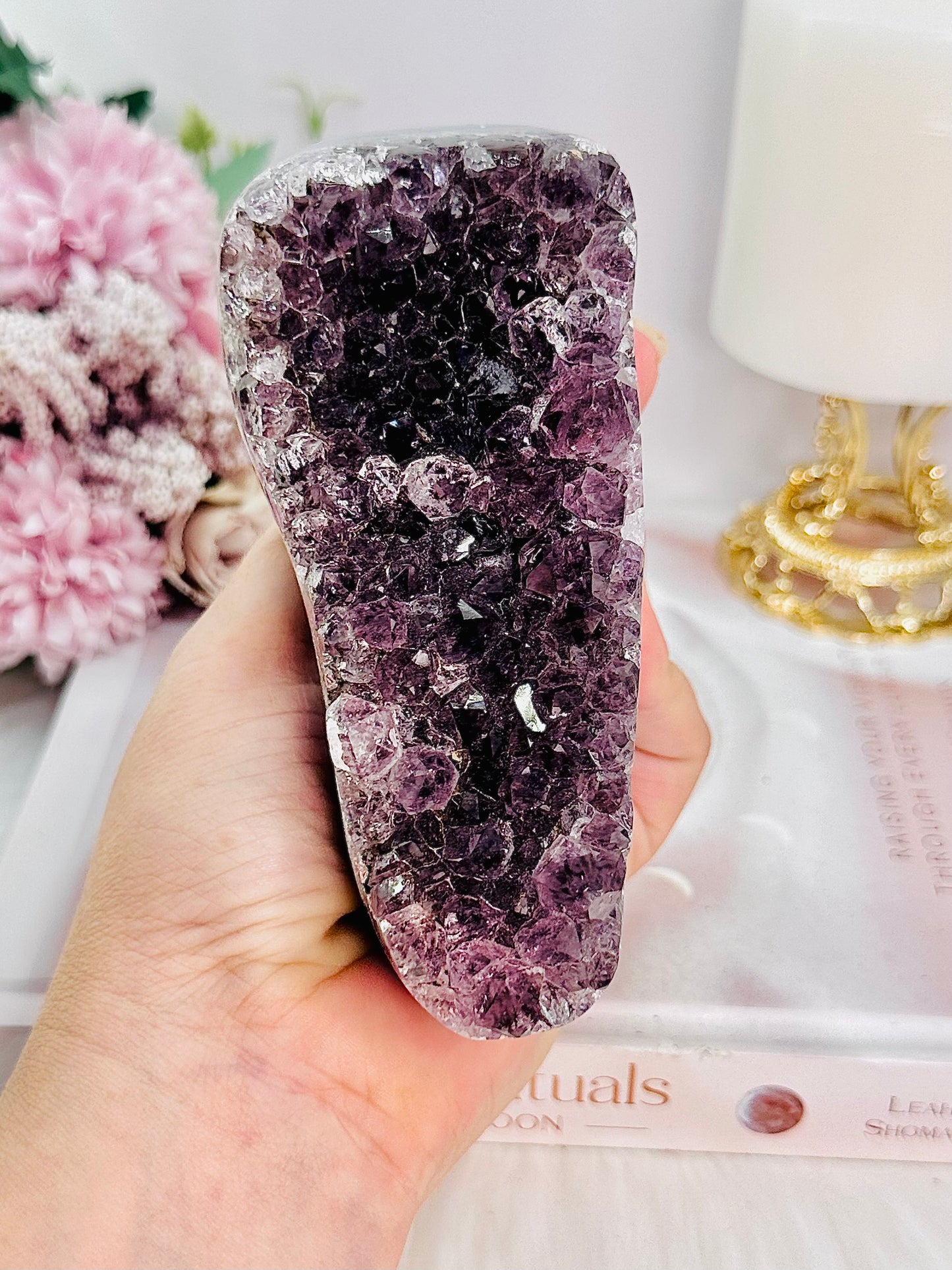 ⚜️ SALE ⚜️ Simply Stunning Chunky 637gram Amethyst Agate Cluster From Brazil Just Gorgeous 13cm