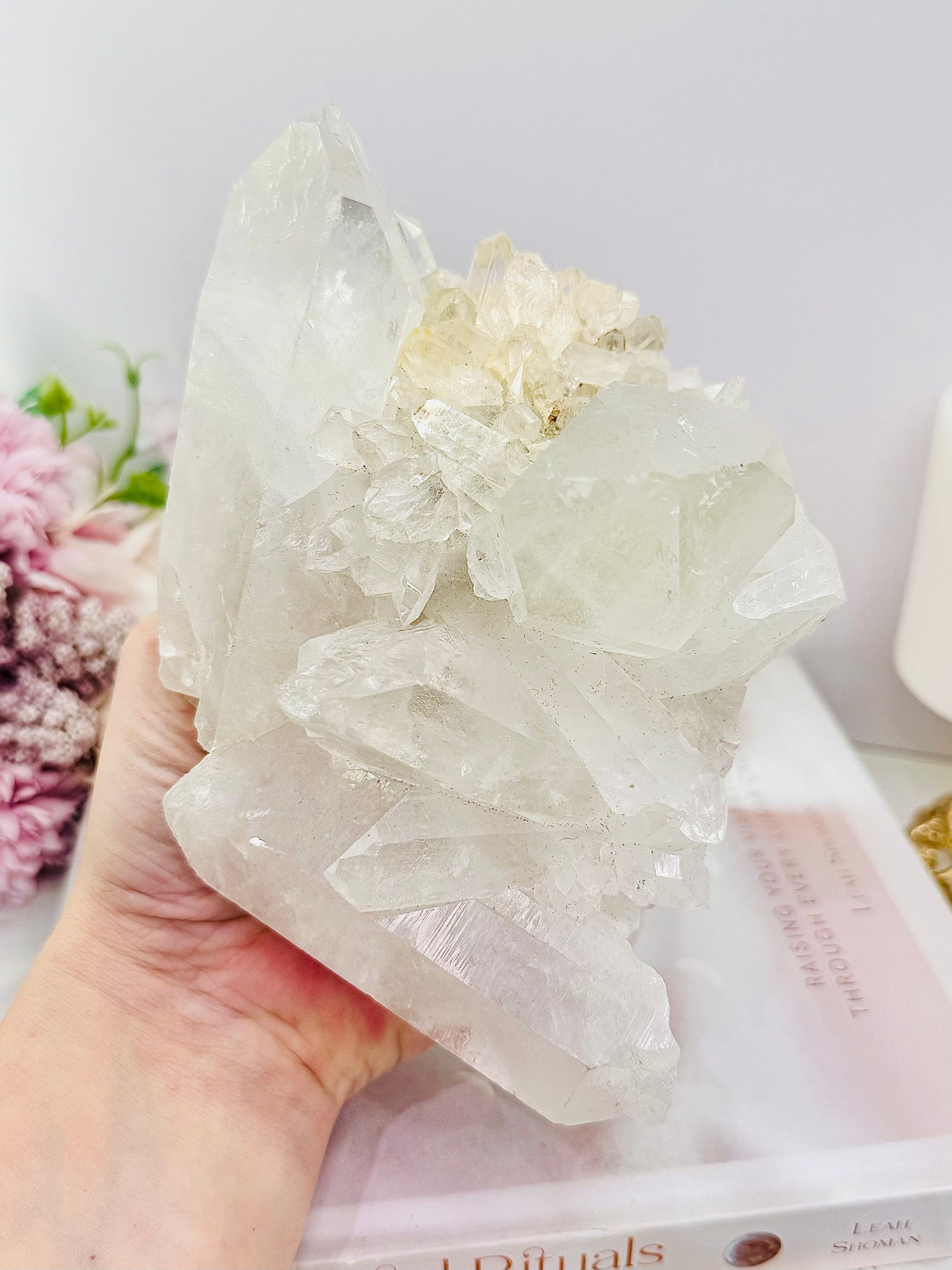 High Grade Stunning Large Clear Quartz Natural Specimen On Stand 1.2KG