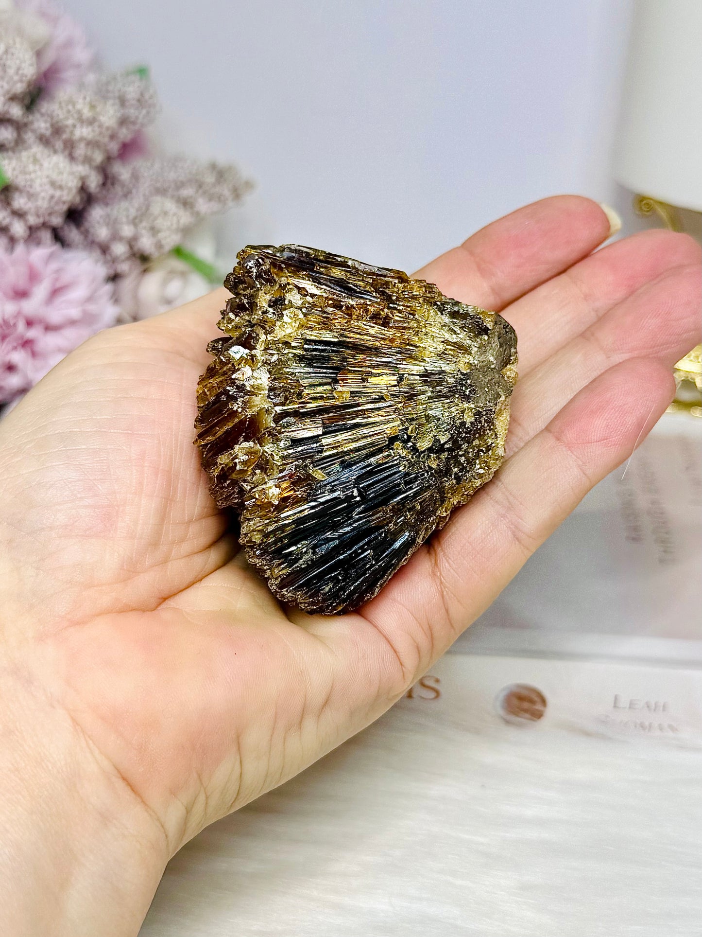 Natural Amber Calcite Specimen 147g