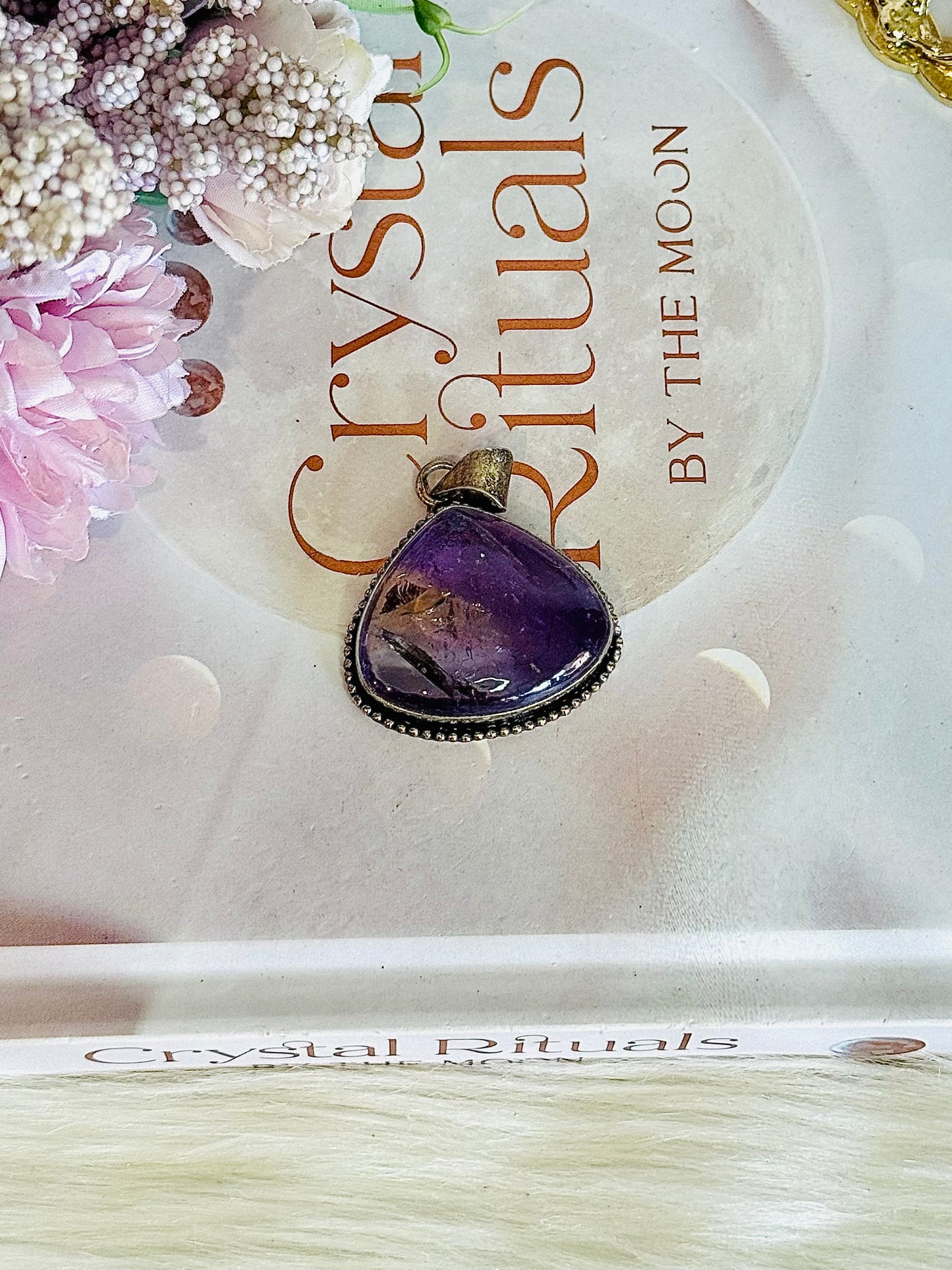 Beautiful Ametrine Pendant with Rainbows in Gift Bag