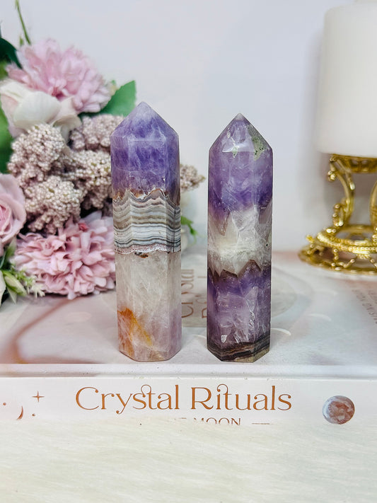 💰💰 DOUBLE DEAL 💰💰 Set of 2 Amethyst X Agate Towers