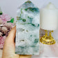 Druzy Moss Agate Thick Chunky Tower 481g