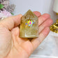 Citrine Tower with Rainbows 5cm