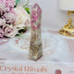 Gorgeous Unique Design Pink Tourmaline Tower 10cm