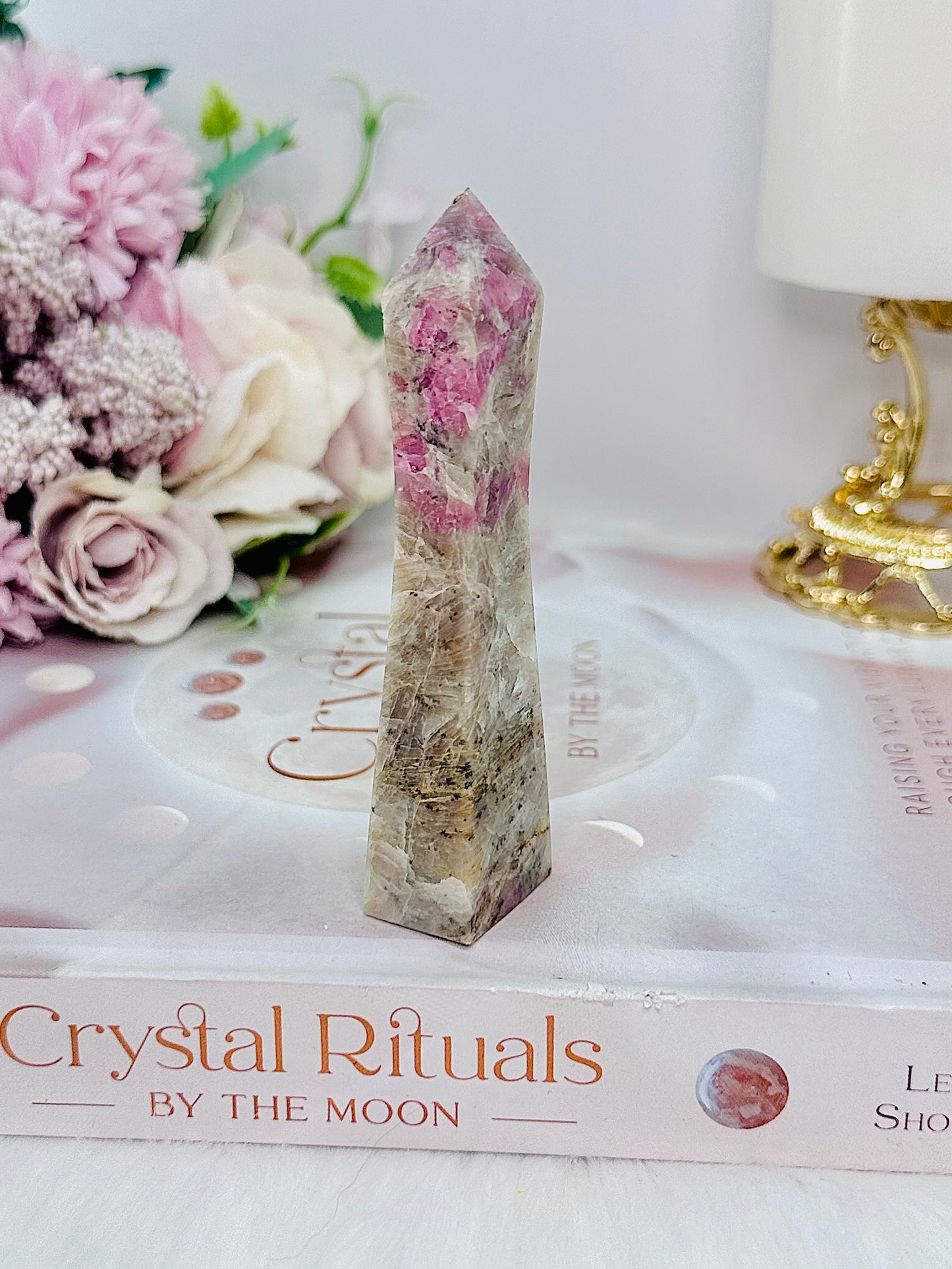 Gorgeous Unique Design Pink Tourmaline Tower 10cm