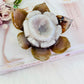 How Beautiful!!! Large Stunning Druzy Agate Lotus Flower Carving 519grams