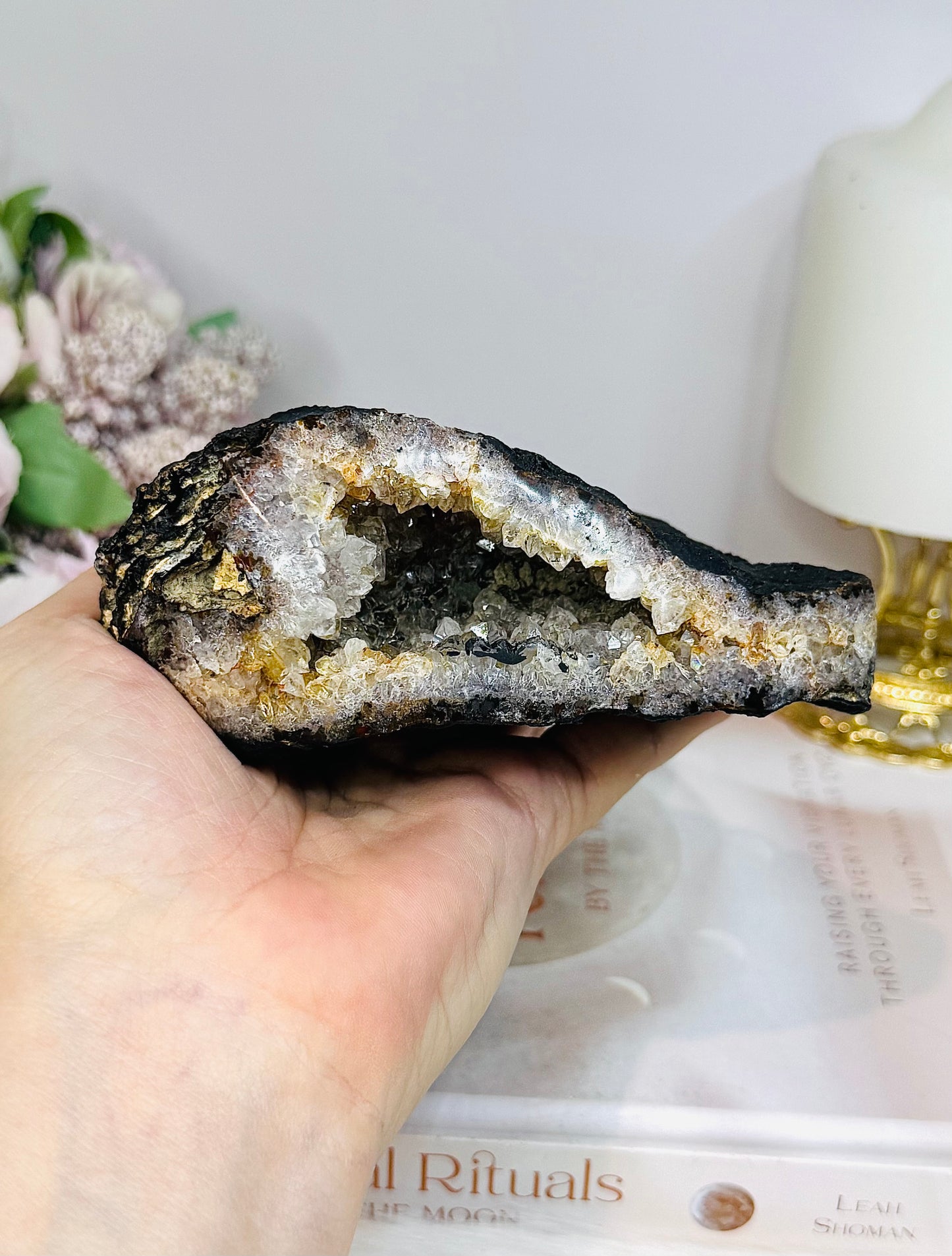 Druzy Agate Natural Geode 387g