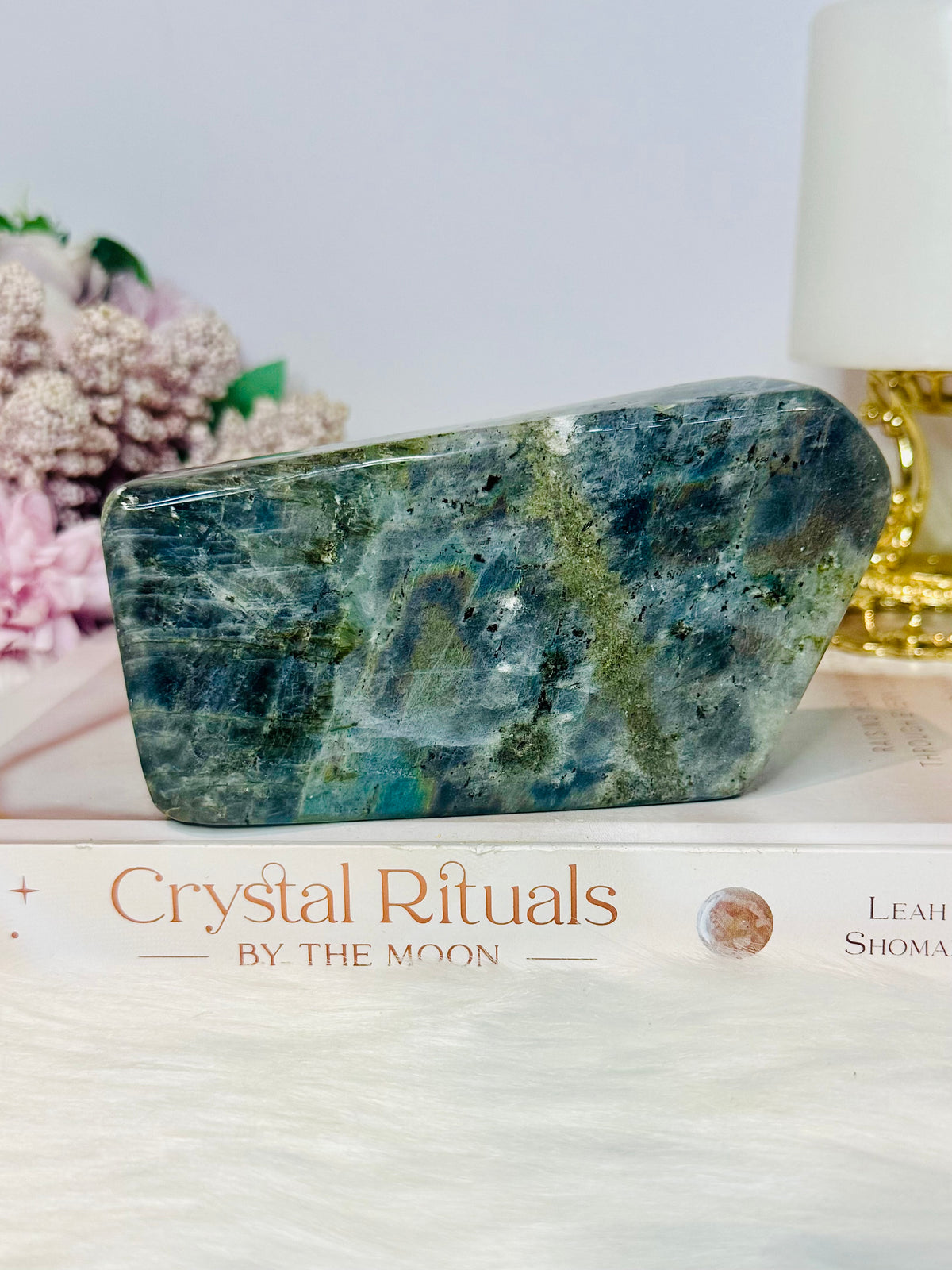 Labradorite Large Freeform 12.5cm 454g (this piece has been damaged in transit has dents on it) Reduced