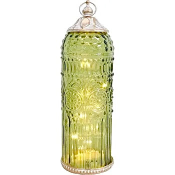 Glass Lantern Led Baroque 22.5cm