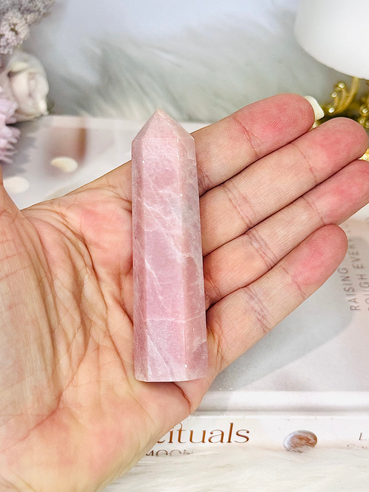 Pink Opal Tower 8cm