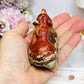 Money Agate Carved Bear 8cm