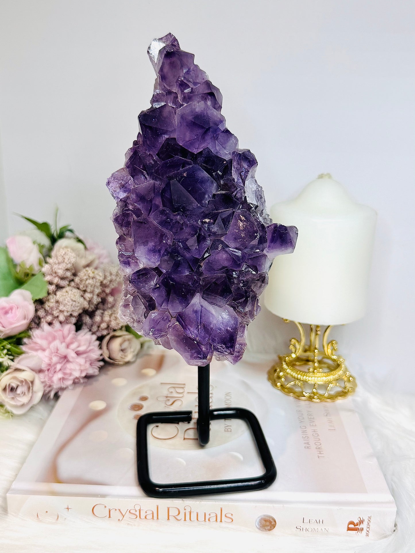 Large High Grade Amethyst Cluster on Stand 25cm 1.59KG