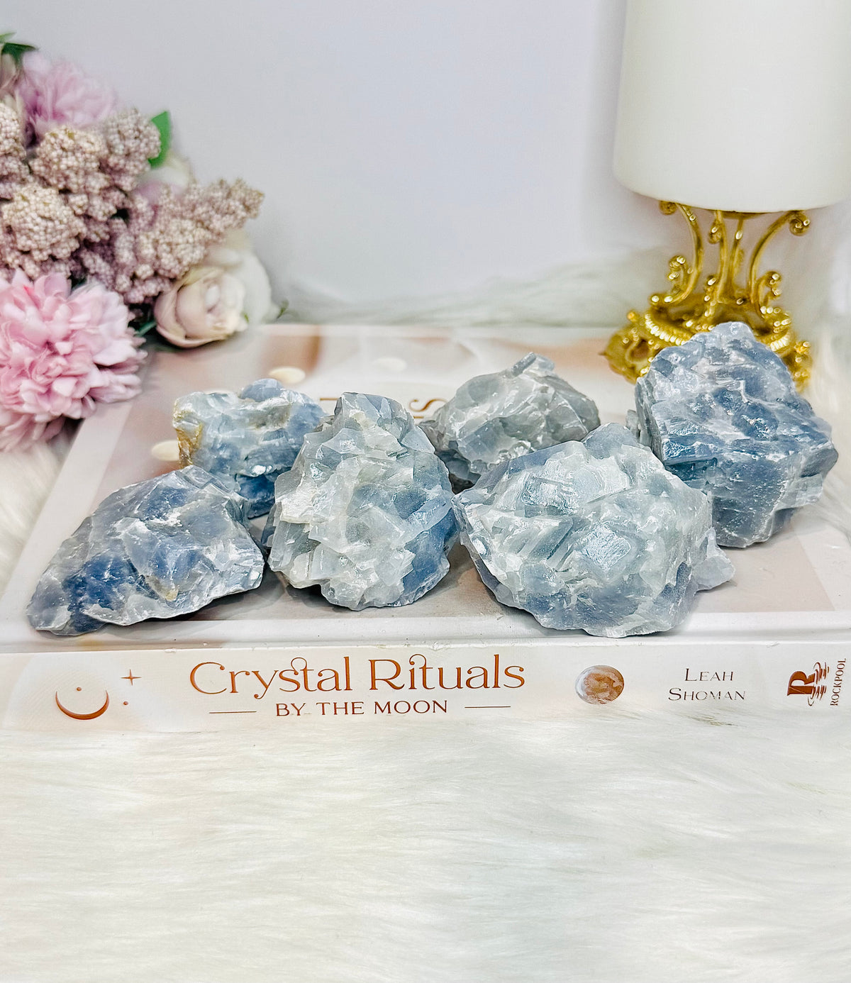 Natural Blue Calcite Specimens $22 each x