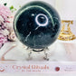 A Protective Stone ~ Huge 10cm 1.33KG Natural Black Onyx Polished Sphere On Stand