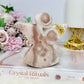 Chunky Pink Amethyst Druzy Carved Angel 10cm 341g