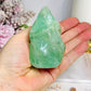 Green Fluorite Carved Flame 8cm