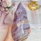 Large Purple Ocean Jasper Carved Flame 540g