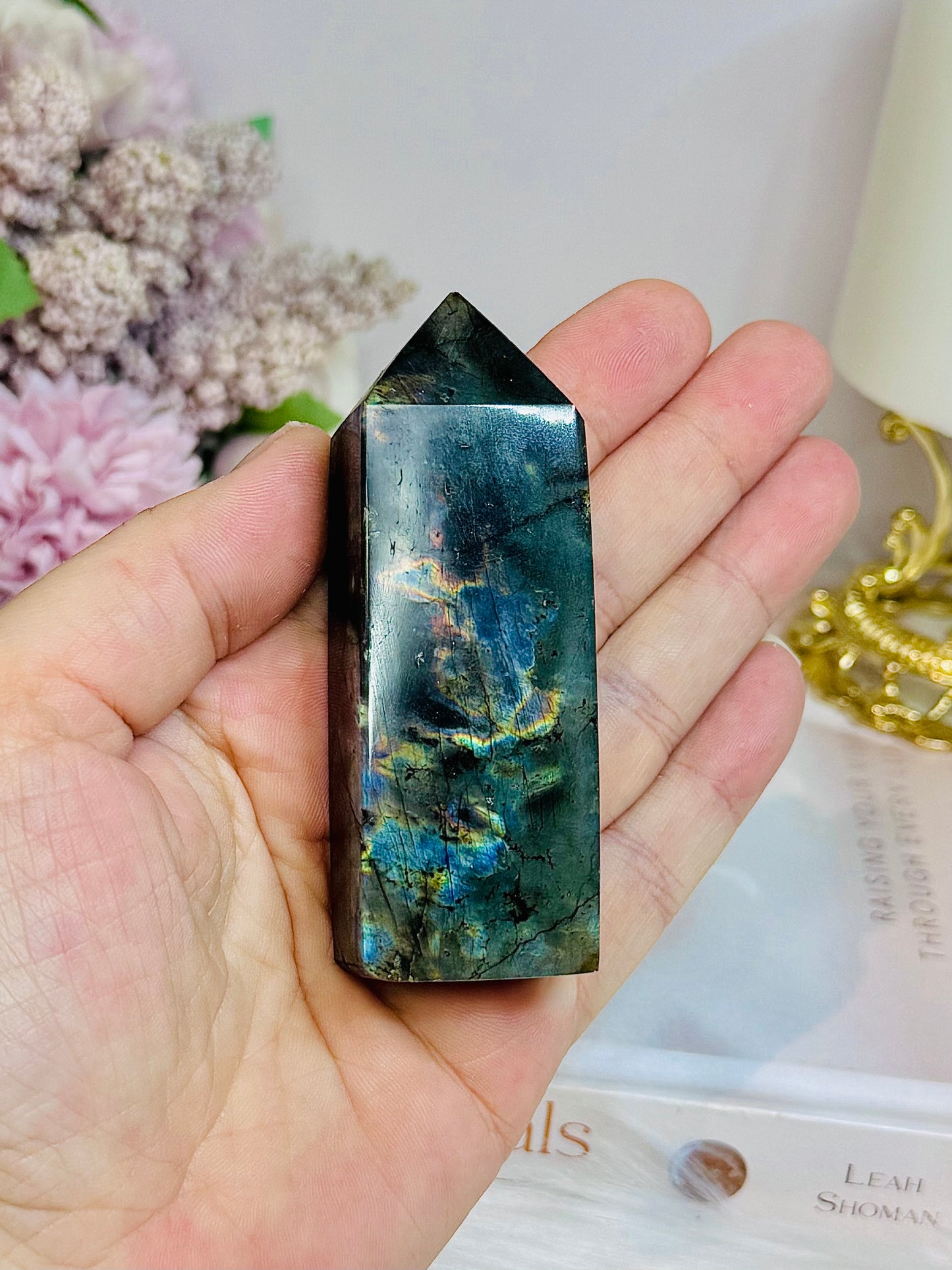 High Grade Labradorite Tower 9cm
