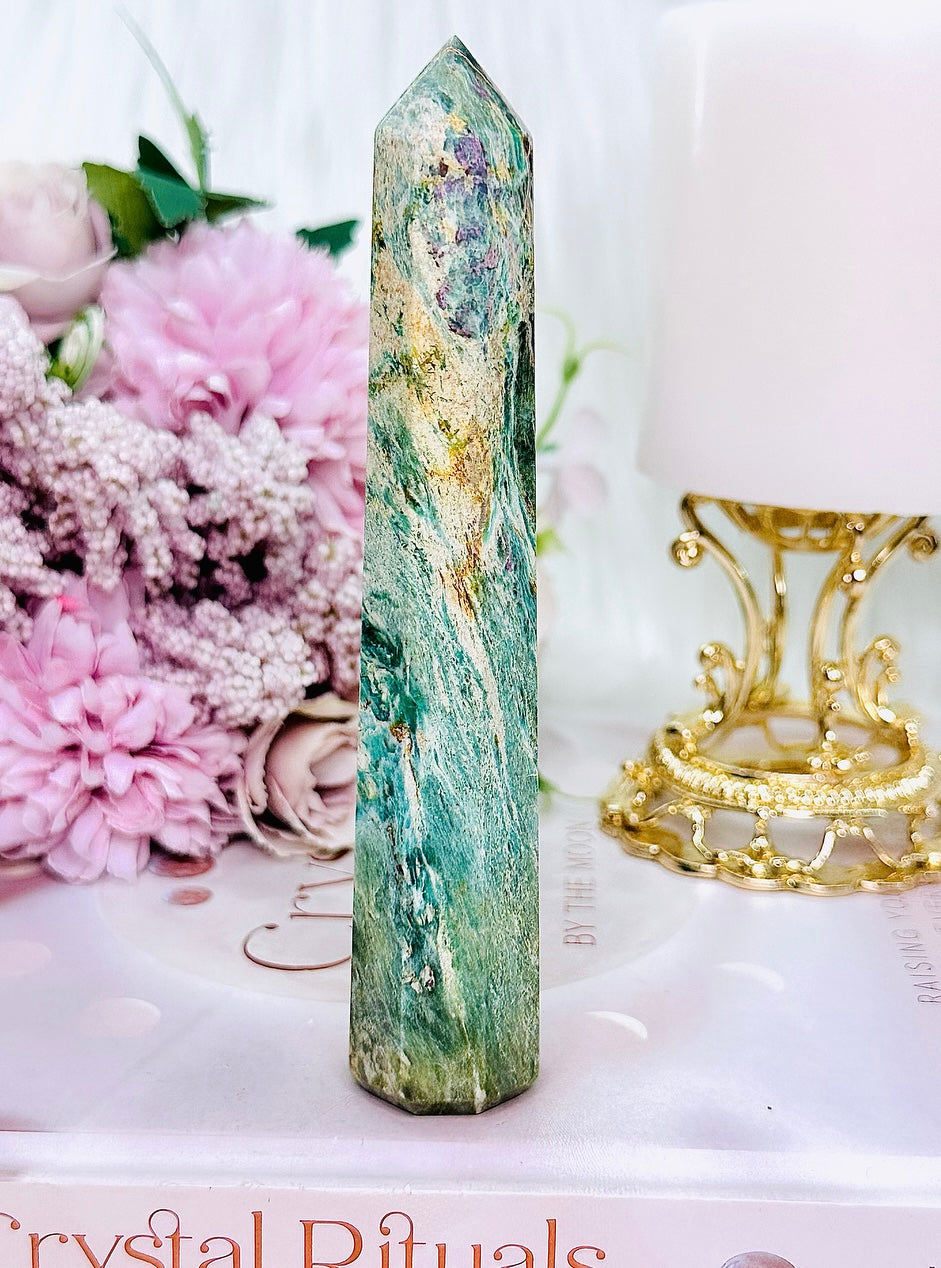 Incredibly Gorgeous 13cm Ruby Fuchsite Obelisk | Tower