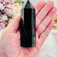 Beautiful Chunky 10cm Black Druzy Agate Tower