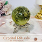 Druzy Prehnite Sphere on Stand 269g