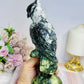 Large Chunky Jade Carved Parrot 20.5cm 770g