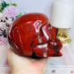 Red Jasper Large Carved Skull 13cm 1.43KG