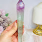Watermelon Fluorite Wand | Tower with Rainbows  17.5cm