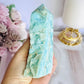 High Grade Divinely Gorgeous Large Natutal Blue Aragonite Chunky Tower 12cm