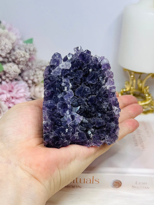 Amethyst Base Cut Cluster 370g 7.5cm