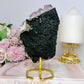 Large Natural Amethyst Cluster On Gold Stand 16cm 625g