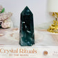 Moss Agate Druzy Tower 8.5cm