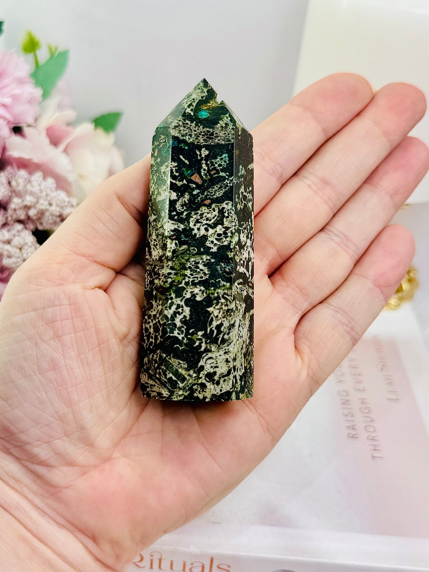 Amazing Copper In Epidote Tower 9cm