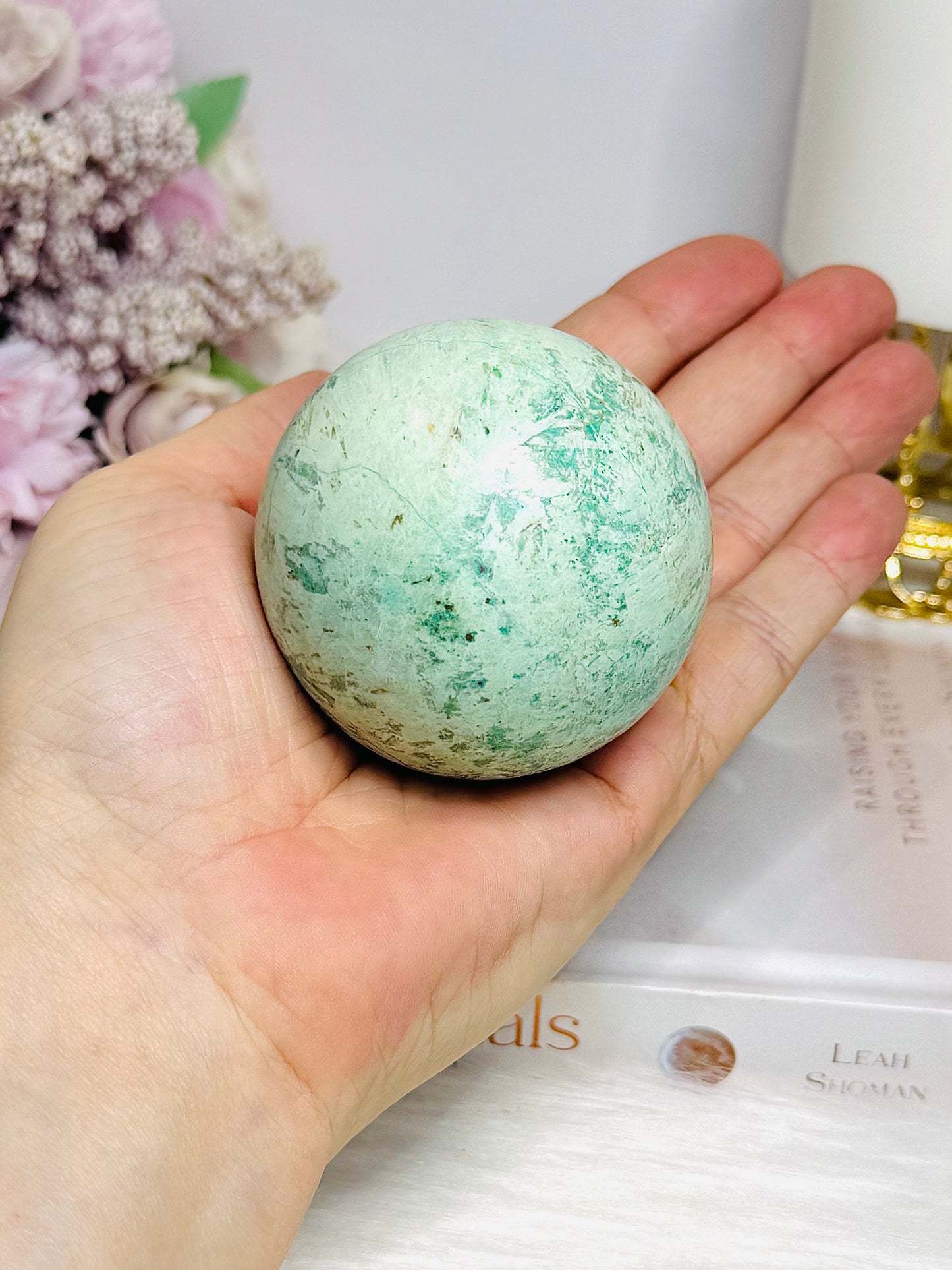 Rare Large Inca Turquoise Sphere on Stand 234g