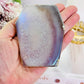 Beautiful Angel Aura Druzy Agate Coffin 9cm