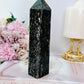 Sparkling Gorgeous Black Mica Tower 15cm Tall 348grams