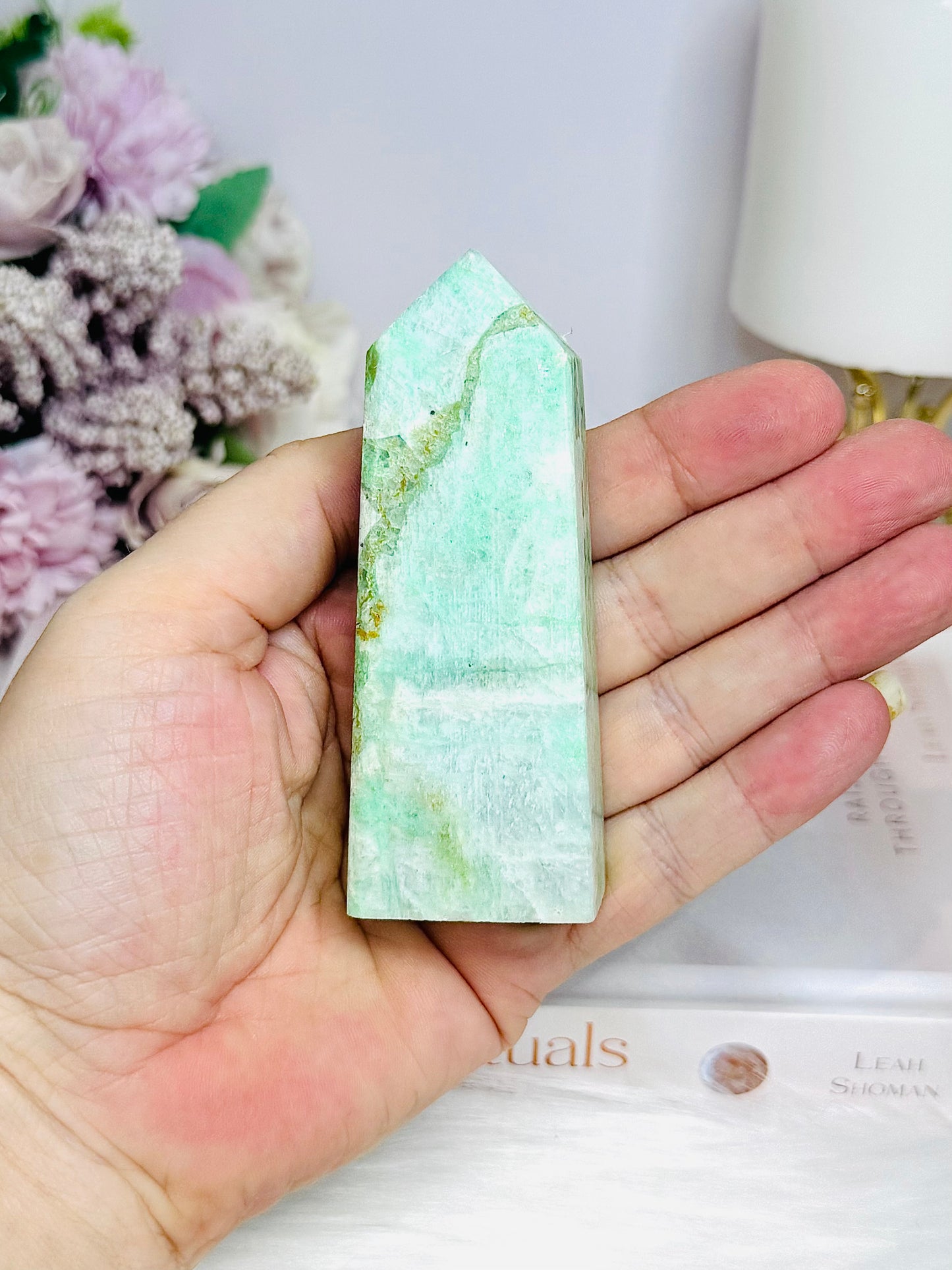 Green Moonstone Tower 9cm