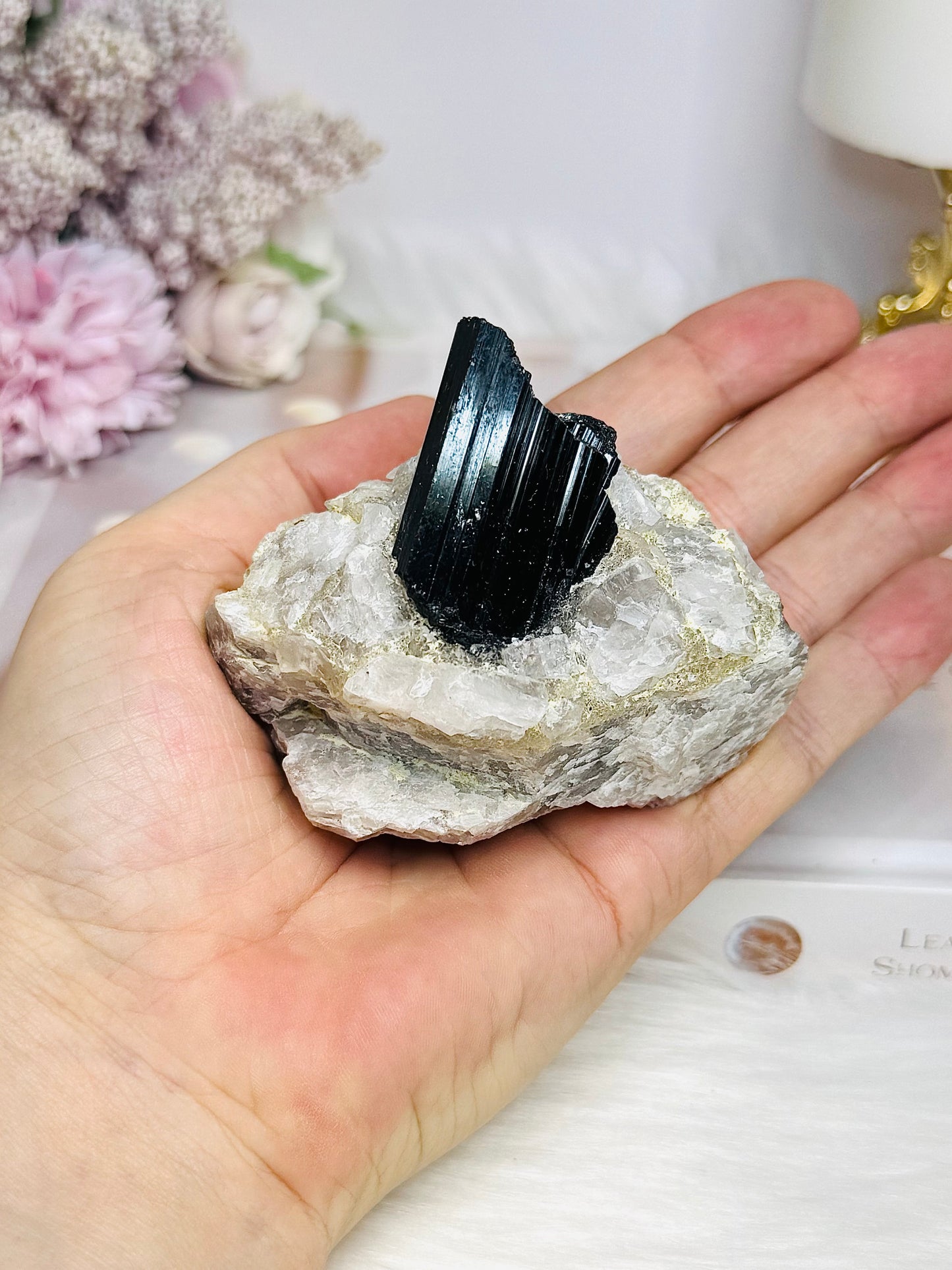 Natural Large Black Tourmaline on Matrix 201g