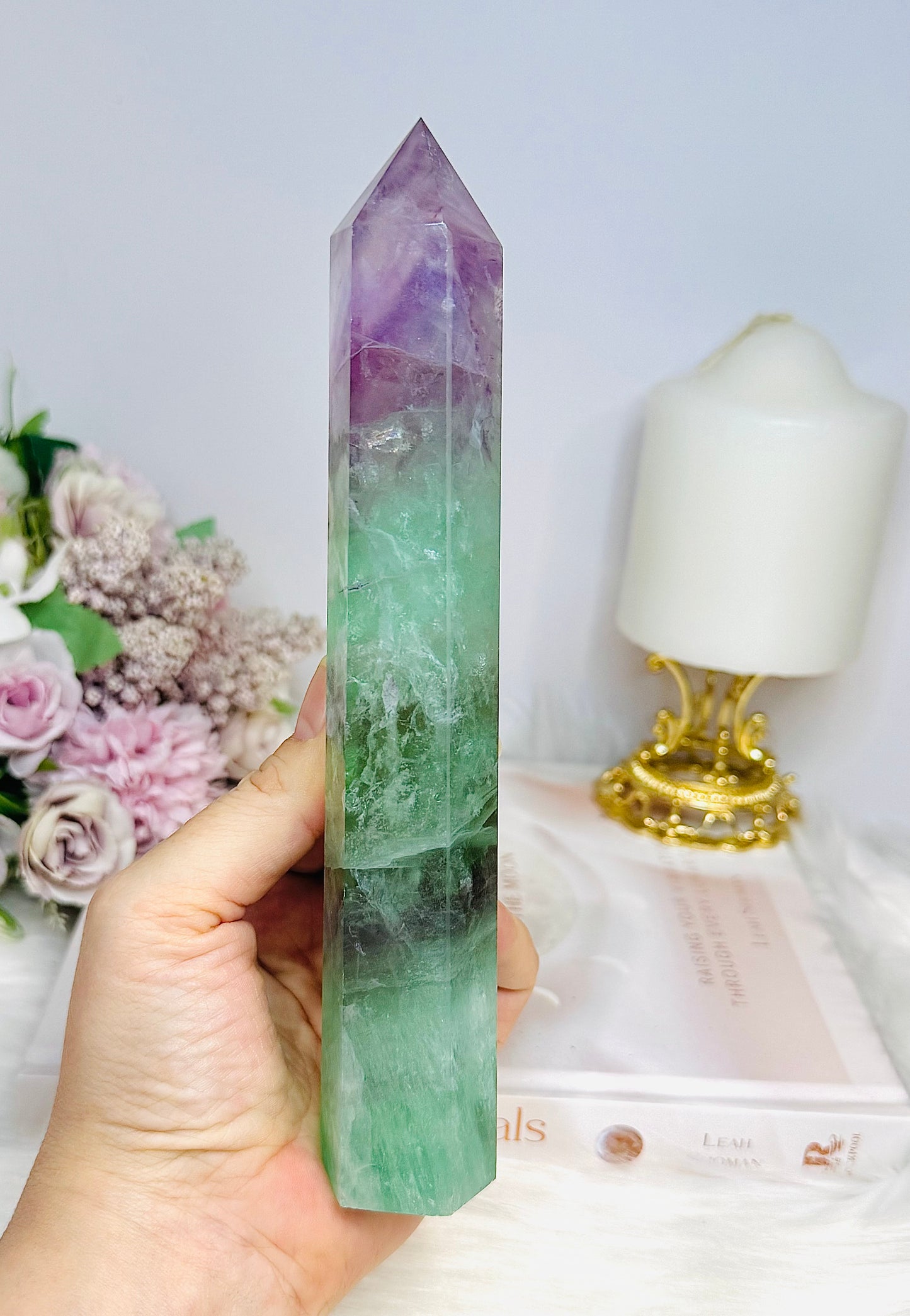 Watermelon Fluorite Tower 19.5cm
