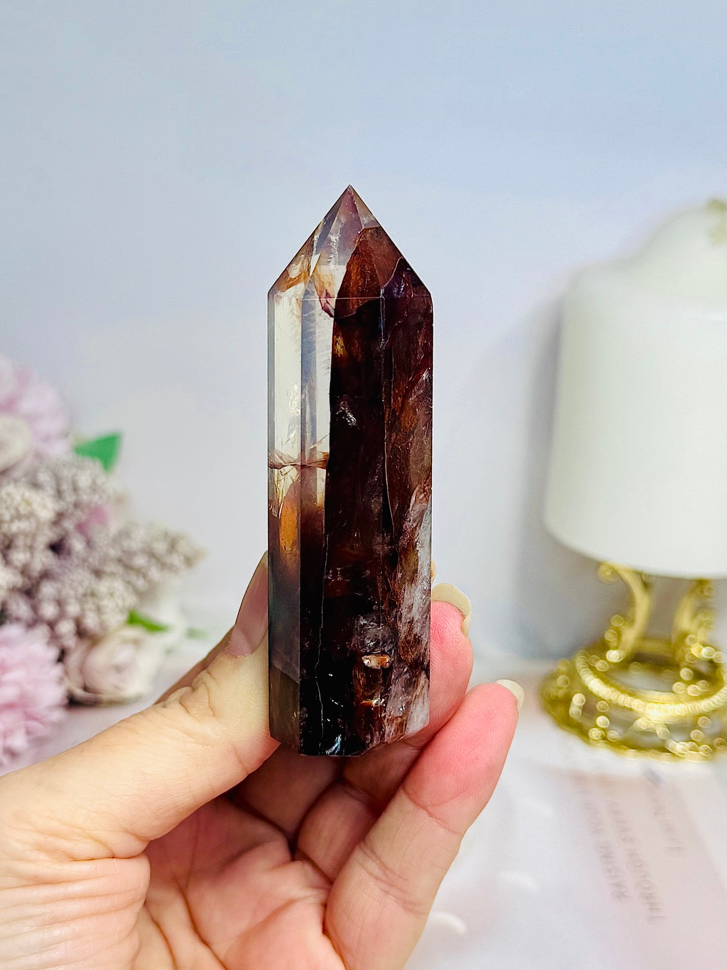High Grade Fire Quartz Tower 8.5cm