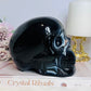 Huge Black Striped Agate Carved Skull 1.85KG 13cm