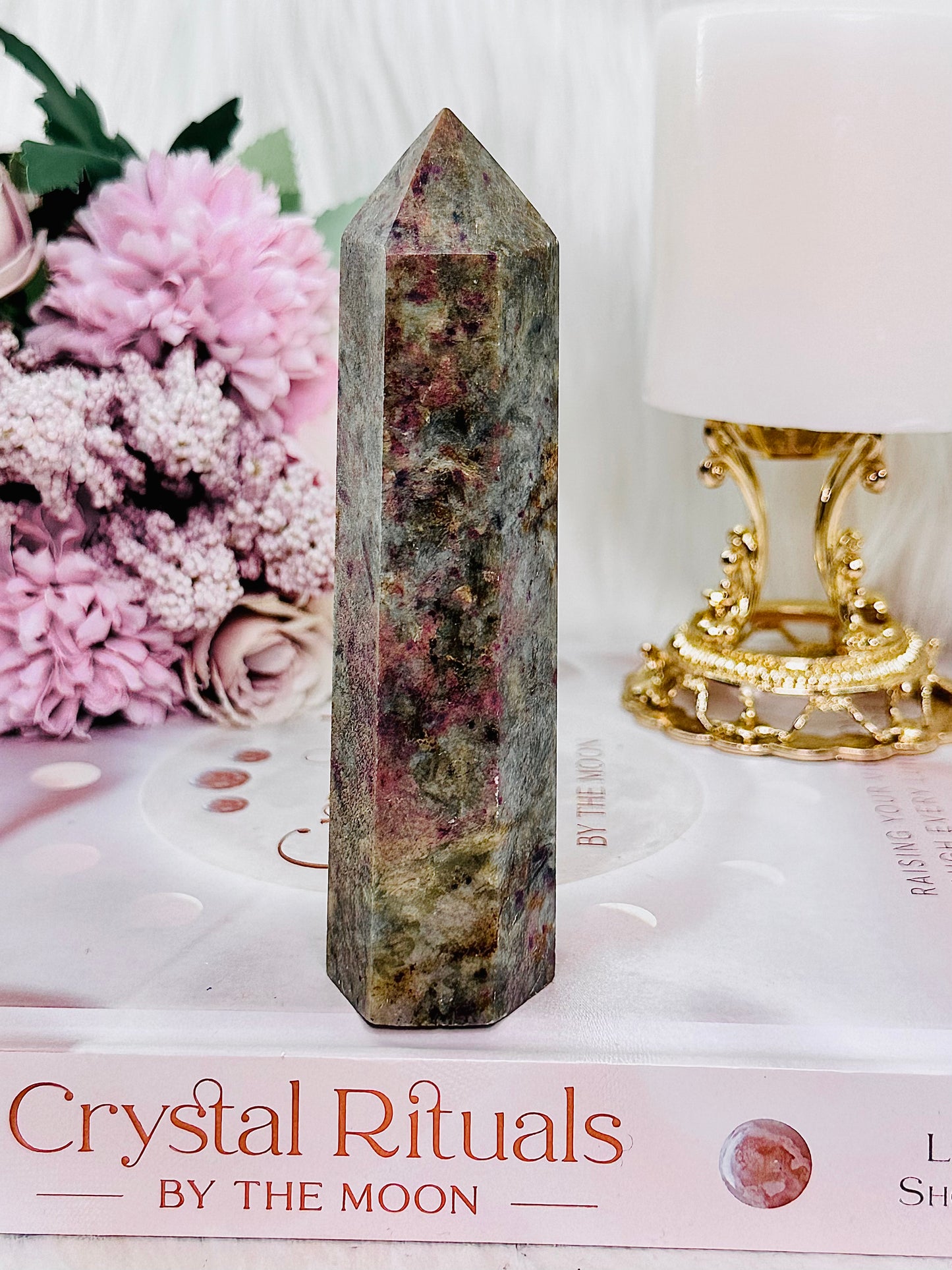 Stone Of Courage ~ Beautiful 12cm Ruby In Kyanite Tower