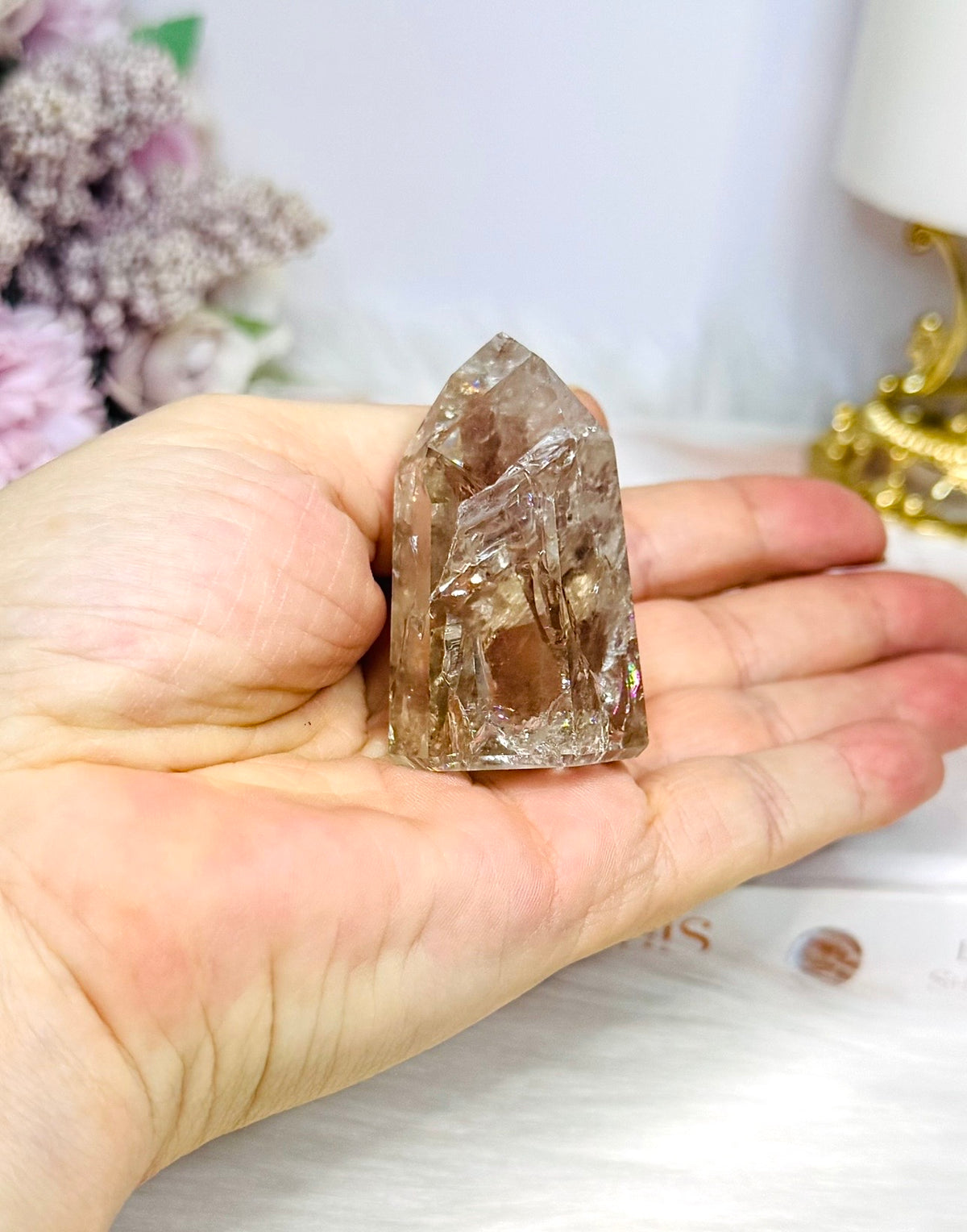 Cracked Smokey Quartz Tower 5cm