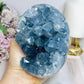 Deep Blue Celestite Cluster Freeform On Stand 11cm 966g