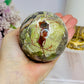 Large Money Agate Sphere on Stand 510g