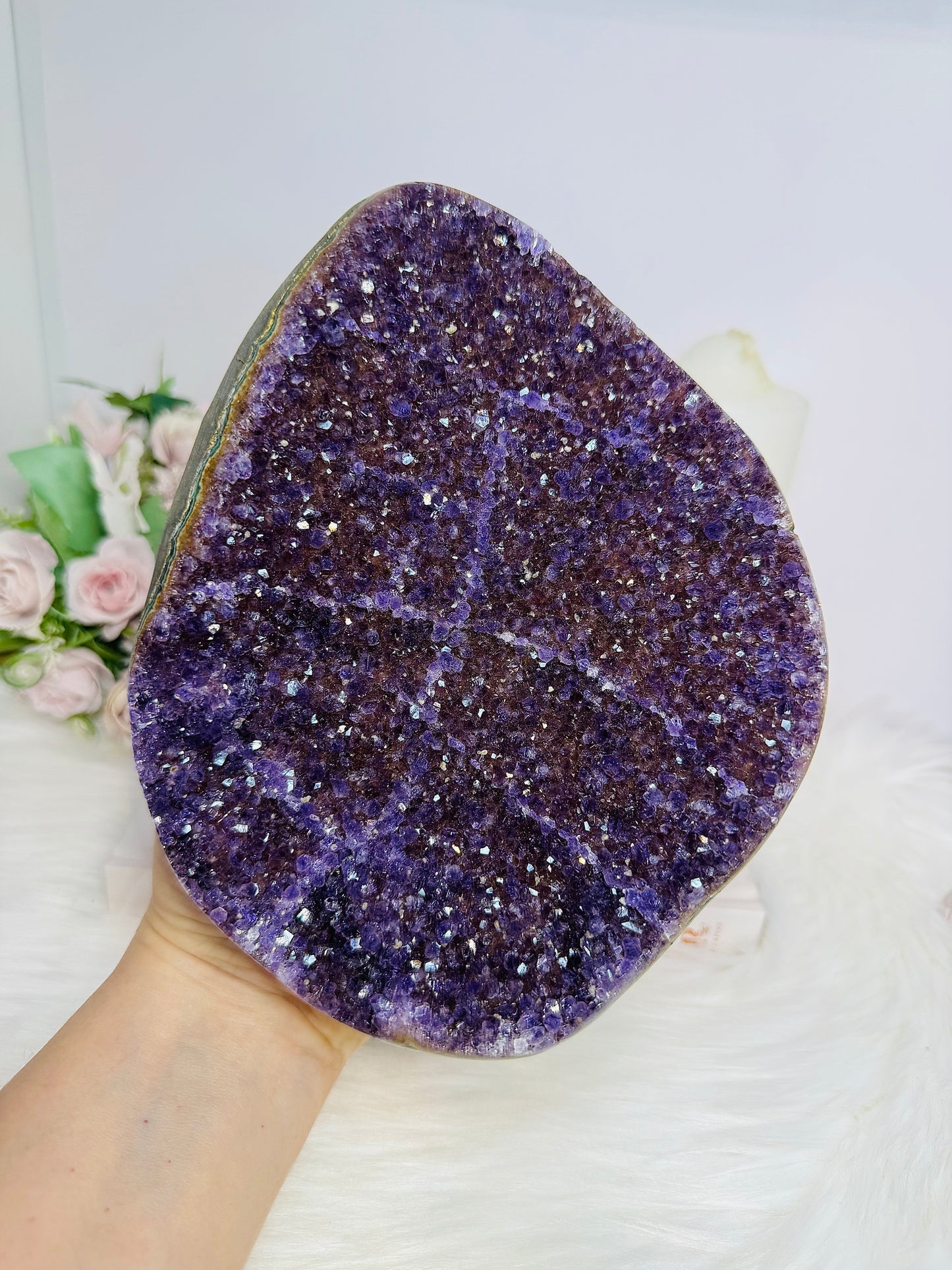 High Grade Huge Amethyst Geode Cluster 20cm 2.4KG