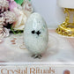 Rainbow Moonstone Carved Egg on Stand 6cm